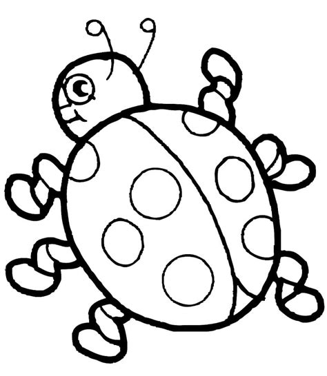 Coloriage Coccinelle De Dessin Animé Télécharger Et Imprimer Gratuit