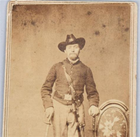Civil War Cdv Armed Cavalry Soldier Cleveland Ohio