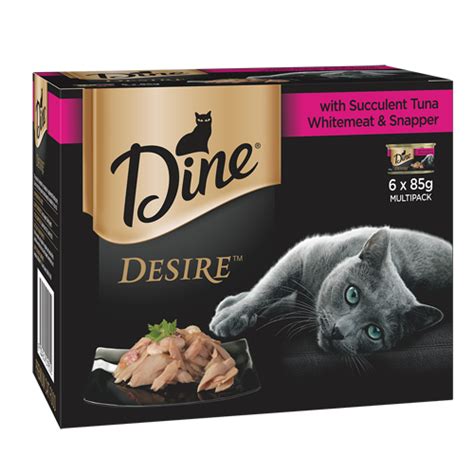 While cats do enjoy a varied selection of food and should be fed both dry and wet foods, canned cat food has the advantage of a high water content, which helps to keep your kitty hydrated (most cats don't drink much water, so it's important for them to eat their fluids). Dine Desire Wet Cat Food Tuna, Whitemeat & Snapper 85g Can ...