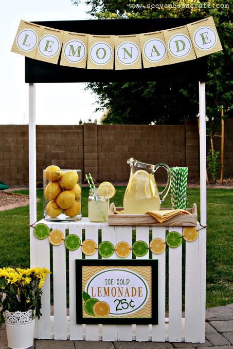 giveaway lemonade stand printables see vanessa craft