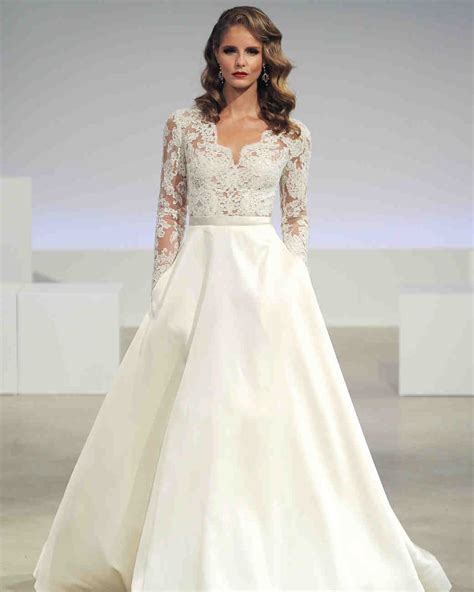 Long sleeve a line dress with pockets. 46 Pretty Wedding Dresses with Pockets | Martha Stewart ...