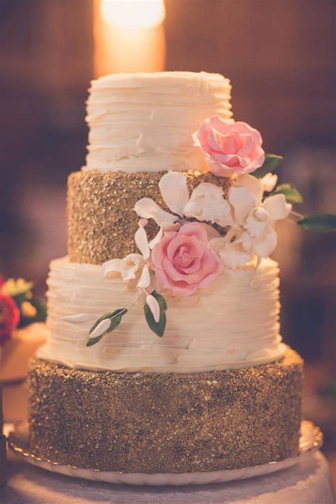 Sparkling And Metallic Wedding Cakes Mywedding