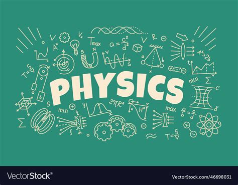 Physics Background With Formulas And Symbols Vector Image