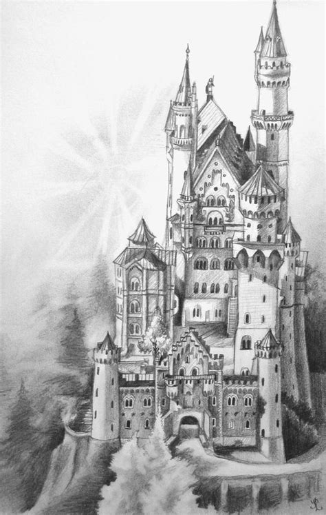 Pencil Drawings Of Fantasy Castles Bing Images Castles Pinterest