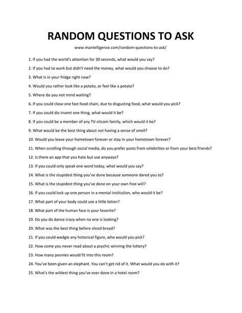 122 Random Questions to Ask - Fun & Great Questions You Need To Ask | Fun questions to ask, This 