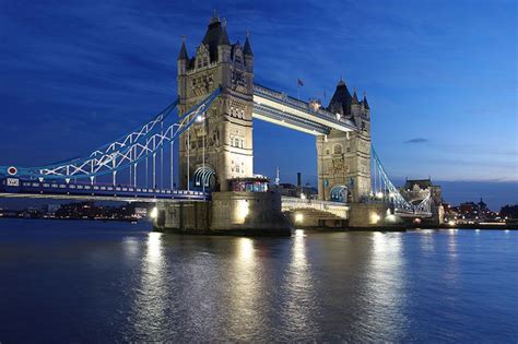 London Tower Bridge And Thames River At Night Wall Mural Ct1086