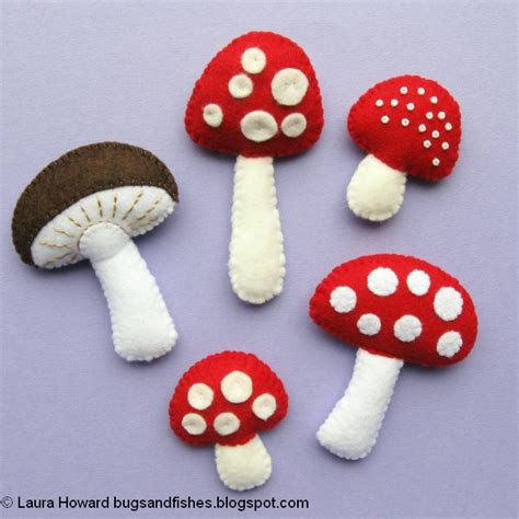 Bugs And Fishes By Lupin How To Sew Felt Mushrooms And Toadstools