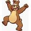 Happy Bear Brown Cartoon Jumping — Stock Vector © Tigatelu 32225181