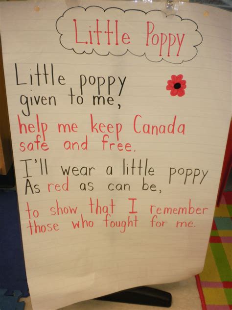 Poppy Poem From Canteachca Remembrance Day Poems Remembrance Day