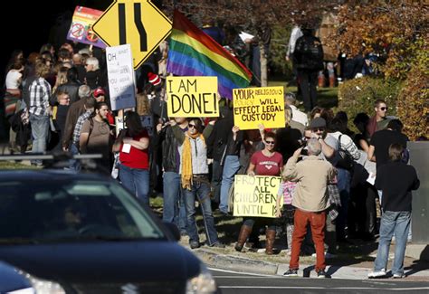 Hundreds Rally Against New Mormon Policy Many File Forms To Quit The