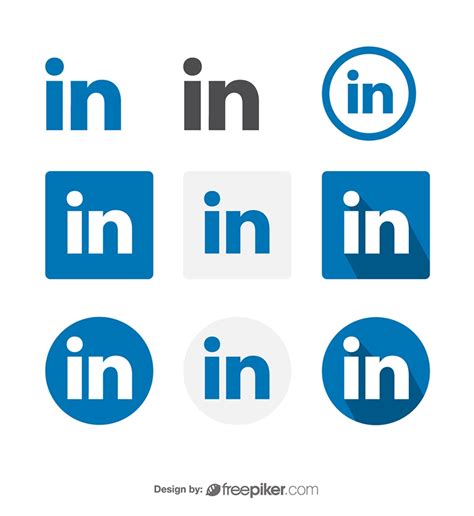 Freepiker Linkedin Social Media Icon Vector Icons
