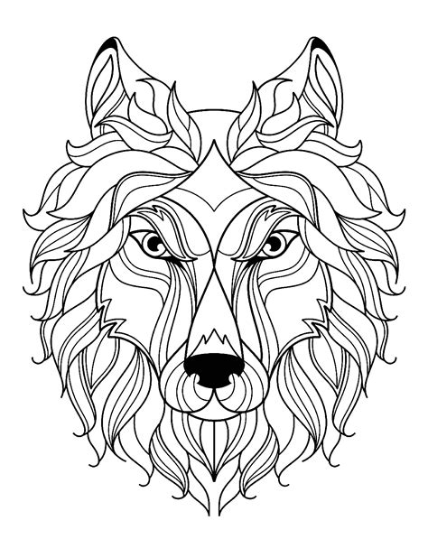 Mandala De Loup A Colorier Résultat De Recherche Dimages Pour