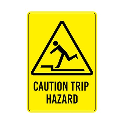 Premium Vector Caution Trip Hazard Sign