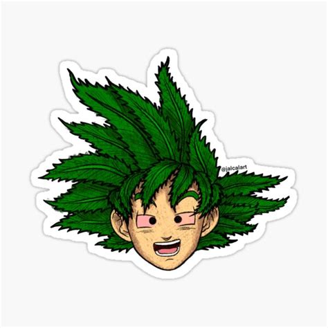 Weedheadz Goku Sticker For Sale By Jalcalart Redbubble