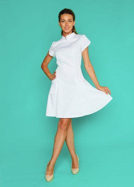 Pin By Clarabella On Uniform Modest White Dress Nursing Dress