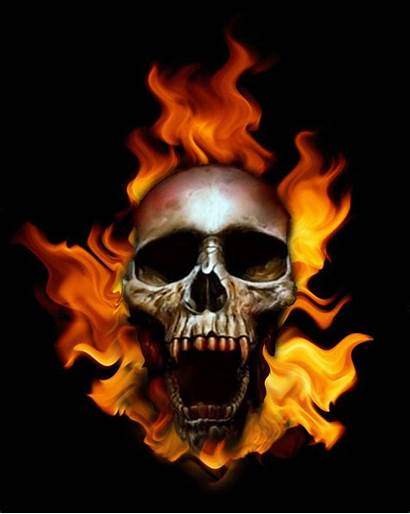 Fire Skull Skulls Gifs Google Background Scary