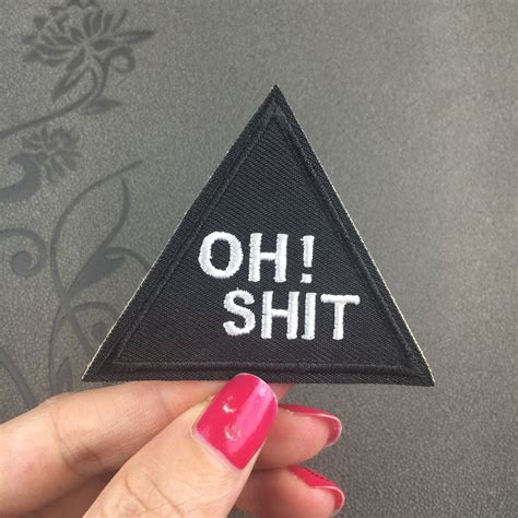 Oh Shit Embroidery Patches Embroidered Patch Iron On Patch Or Sew On
