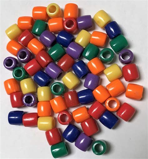 Pony Beads 12x12mm Large Hole Assorted Colors Dblg Import