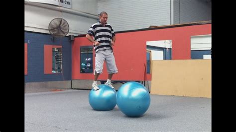 Swiss Ball Jump And Squats Fail Double Ball Jump Very Funny Youtube