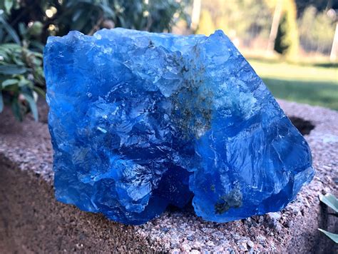 Blue Fluorite Transparent Crystal Cluster Specimen