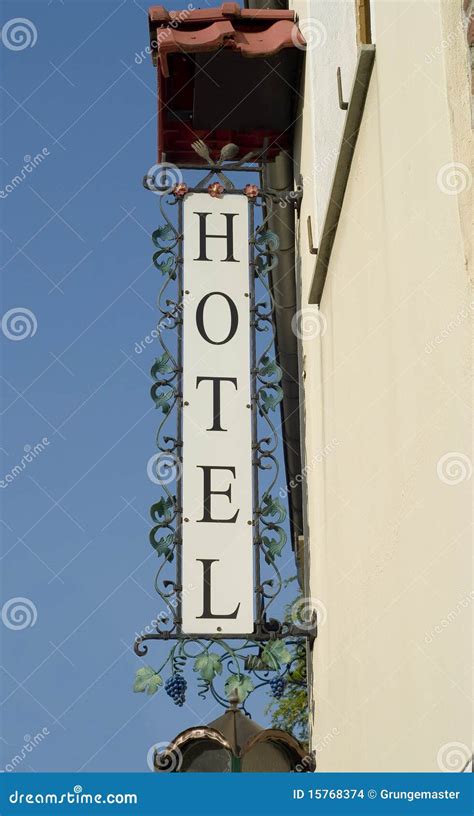Vintage Hotel Sign Stock Photo Image Of Business Structure 15768374