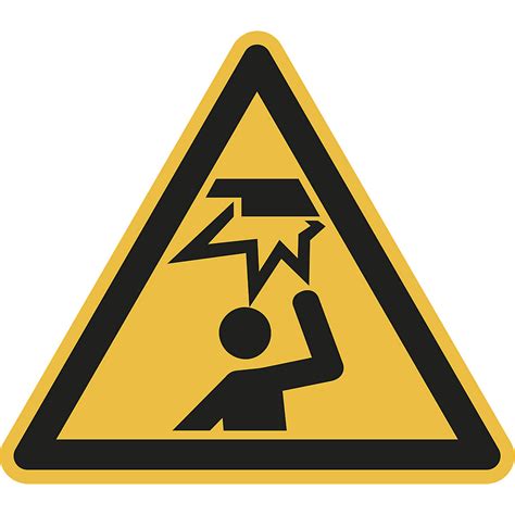 Panneaux d avertissement avertissement pour risques de blessure à la tête lot de kaiserkraft