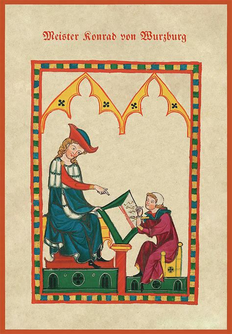 Meister Konrad Von Wurzburg Painting By Codex Manesse