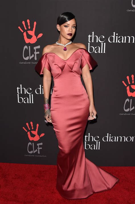 Rihanna Off The Shoulder Dress Rihanna Looks Stylebistro