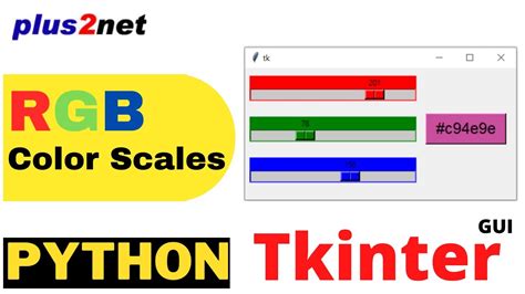 Red Green Blue Colour Slider By Using Tkinter Scale To Update