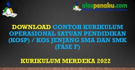 Cara Menyusun Kos Kurikulum Operasional Sekolah Kurikulum Merdeka