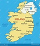 A República Da Irlanda - Mapa Ilustração do Vetor - Ilustração de ...