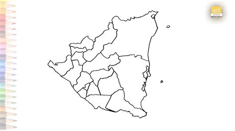 Nicaragua Map Outline Dibujo Del Contorno Del Mapa De Nicaragua How