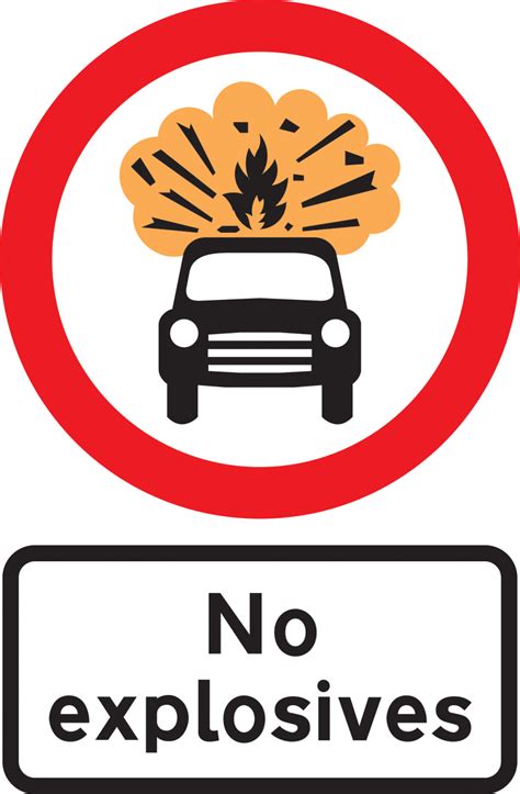 No Explosives Sign Theory Test