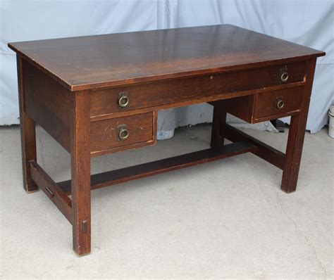 Bargain Johns Antiques Antique Mission Oak Desk Lifetime Company