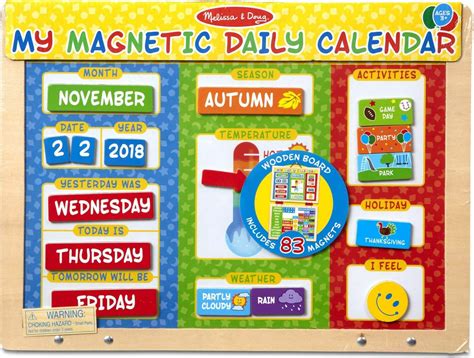 My Magnetic Daily Calendar From Melissa And Doug School Crossing