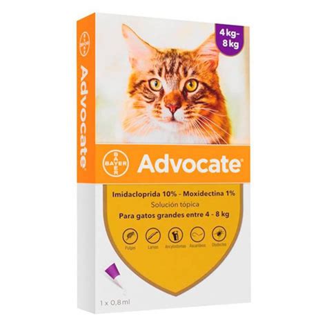 Bayer Advocate Antiparasitario Gato De 4 Hasta 8 Kg