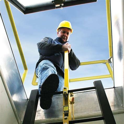 Stainless Steel Ladder Up Safety Post Bilco Best Roof Hatches