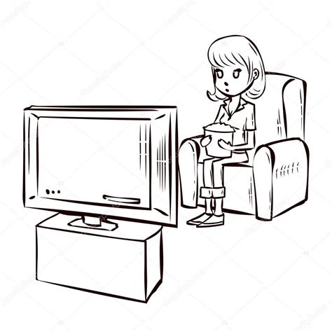 Мальчик Смотрит Телевизор Раскраска Telegraph