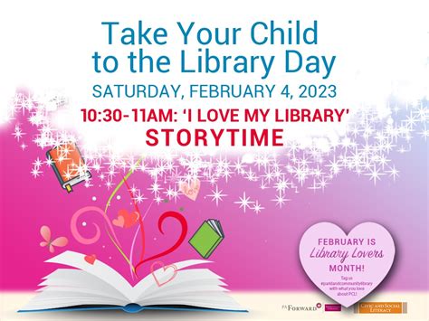 Take Your Child To The Library Day Storytime Parkland Library