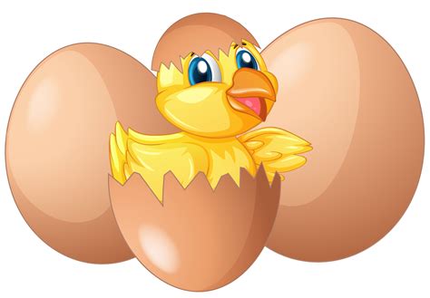 Little Chick Hatching Egg 377129 Vector Art At Vecteezy