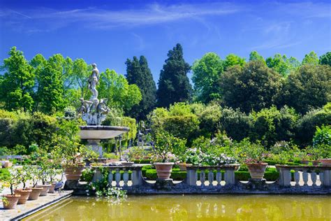 Boboli Gardens Florence Between The Ancient Sculptures The Fountains