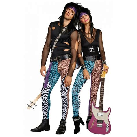 S Rock Star Costume Adult Glam Hair Band Halloween Fancy Dress Xetsy