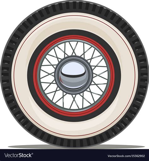 Vintage Car Wheel With Spoke Royalty Free Vector Image