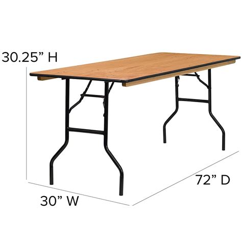 Flash Furniture Yt Wtft30x72 Tbl Gg Rectangular Folding Banquet Table W