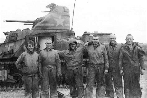 An American Tank Crew From The 2nd Battalion Of The 1st Armored