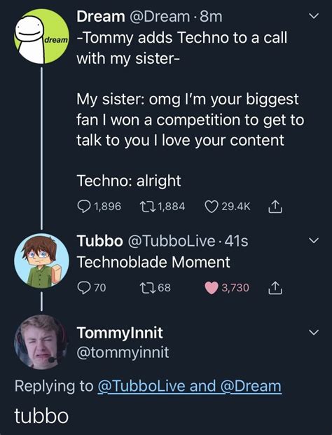 Tommyinnit On Twitter Youtuber Tweets Funny Tweets Dream Team
