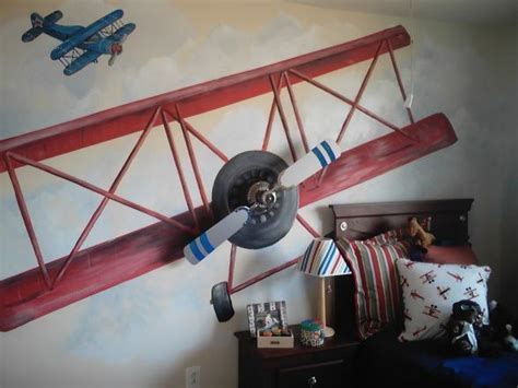 They're ideal for any age child from newborn to teens are your kids sports fanatics? Little Pilot/Anita Roll Murals, Very fun boys room where a ...