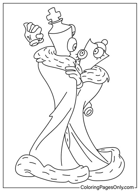 Kinger And Queener Coloring Page Free Free Printable Coloring Pages