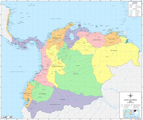 Claim a country by adding the most maps. Gran Colombia (1826) • Map • PopulationData.net