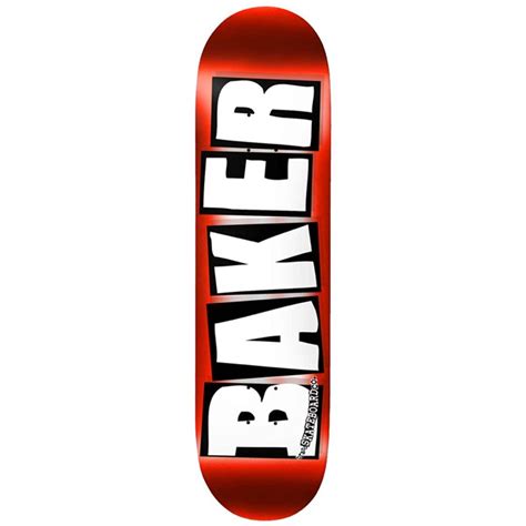 Baker skateboards is an american skateboarding company founded in 2000 by professional skateboarder andrew reynolds. Baker Brand Logo Red Foil Skateboard Deck, 8.0"